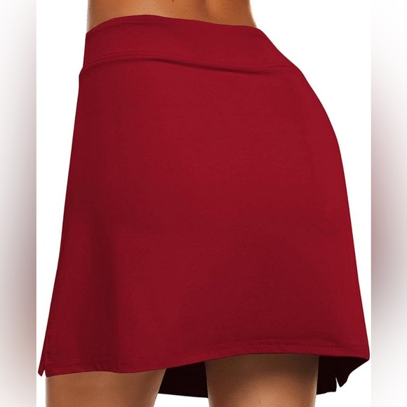 New Ekouaer Active Performance Skirt Lightweight Skirt for Sports wine red - Picture 4 of 7